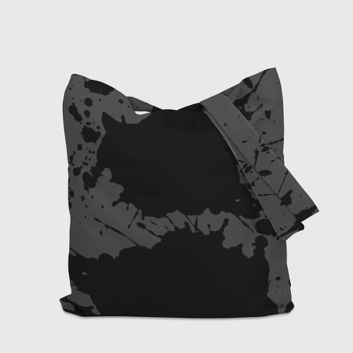 Сумка-шоппер God of War glitch на темном фоне по-центру / 3D-принт – фото 2