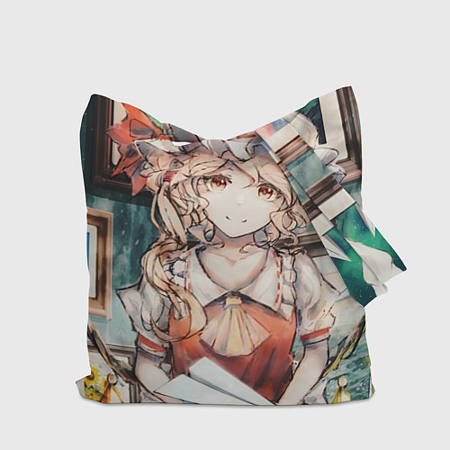 Сумка-шоппер Touhou Project Flandre милая с бумажным самолётико / 3D-принт – фото 2