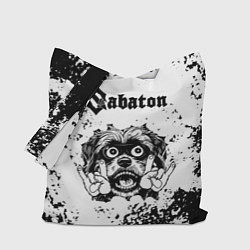 Сумка-шопер Sabaton - рок пес, цвет: 3D-принт