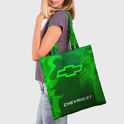 Сумка-шопер Chevrolet - green gradient по-центру, цвет: 3D-принт — фото 2