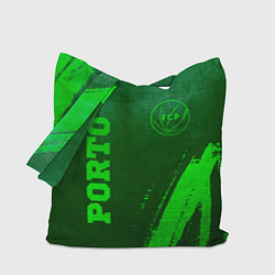 Сумка-шопер Porto - green gradient вертикально, цвет: 3D-принт