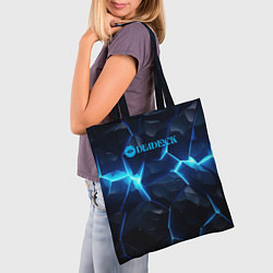 Сумка-шопер Deadlock logo синий лого, цвет: 3D-принт — фото 2