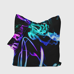 Сумка-шоппер Неоновый дым текстура