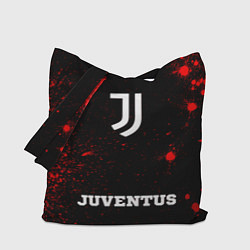 Сумка-шопер Juventus - red gradient по-центру, цвет: 3D-принт