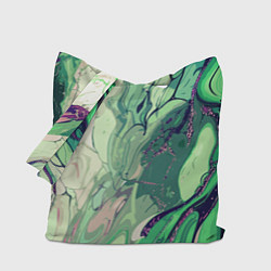 Сумка-шоппер Зелёный стилизованный абстракция