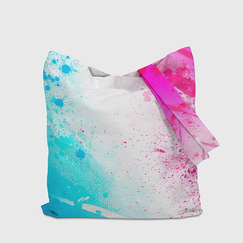 Сумка-шоппер Monaco neon gradient style по-центру / 3D-принт – фото 2