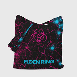 Сумка-шопер Elden Ring - neon gradient по-центру, цвет: 3D-принт