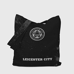 Сумка-шопер Leicester City sport на темном фоне по-центру, цвет: 3D-принт