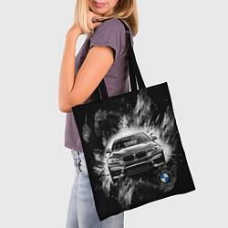 Сумка-шопер BMW брызги абстракции, цвет: 3D-принт — фото 2