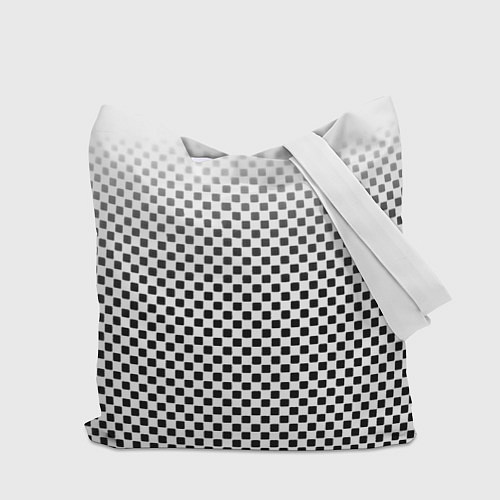Сумка-шоппер Герб РФ клетка паттерн / 3D-принт – фото 2
