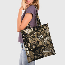 Сумка-шопер Король и шут средневековья играют рок, цвет: 3D-принт — фото 2