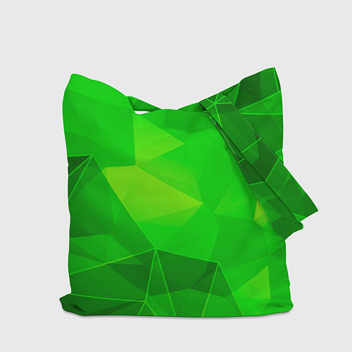 Сумка-шоппер Seventeen green poly / 3D-принт – фото 2