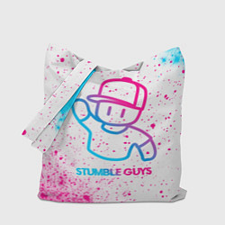 Сумка-шоппер Stumble Guys neon gradient style