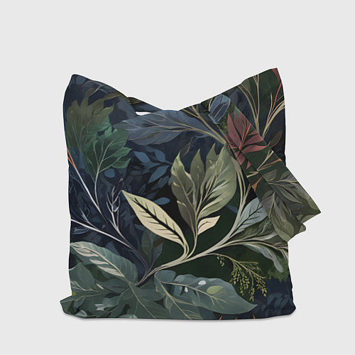 Сумка-шоппер Объемные листья / 3D-принт – фото 2