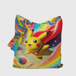 Сумка-шопер Super Pikachu - ai art fantasy, цвет: 3D-принт