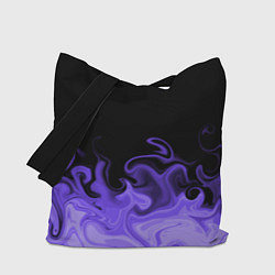 Сумка-шопер Абстрактный фиолетовый огонь, цвет: 3D-принт