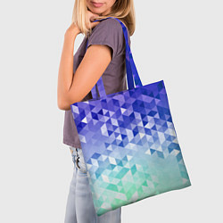 Сумка-шопер Градиентная геометрия, цвет: 3D-принт — фото 2
