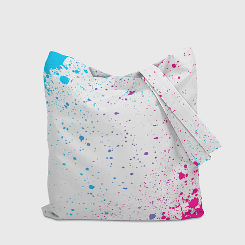 Сумка-шоппер Nirvana neon gradient style по-центру / 3D-принт – фото 2