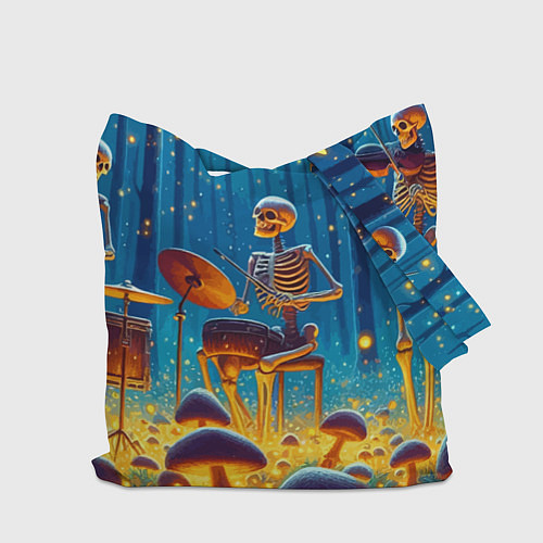 Сумка-шоппер Квинтет скелетов в сказочном лесу / 3D-принт – фото 2