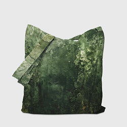 Сумка-шоппер Зеленый камуфляж с эффектом старины