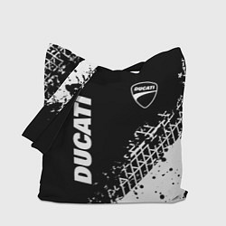 Сумка-шоппер Ducati - следы от шин