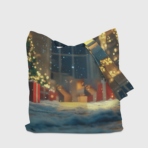 Сумка-шоппер Счастливый новогодний Пикачу / 3D-принт – фото 2