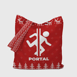 Сумка-шопер Новогодний Portal с оленями, цвет: 3D-принт