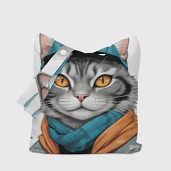 Сумка-шопер Городской кот, цвет: 3D-принт