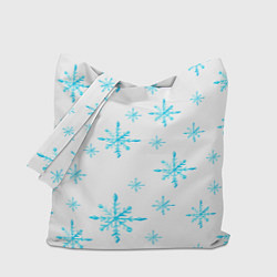 Сумка-шоппер Зимний узор из снежинок