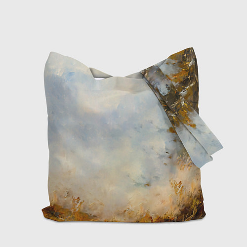 Сумка-шоппер Волк в осеннем лесу / 3D-принт – фото 2