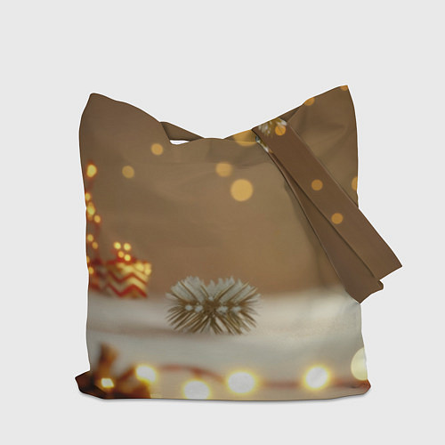 Сумка-шоппер Желтая праздничная змейка / 3D-принт – фото 2