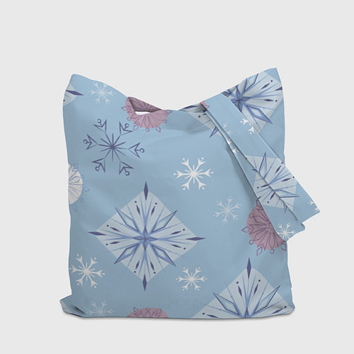Сумка-шоппер Снежинки Эльзы / 3D-принт – фото 2