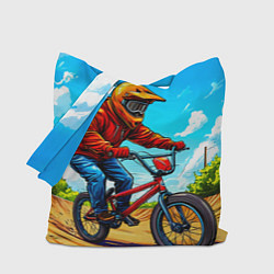Сумка-шопер BMX трюкач, цвет: 3D-принт
