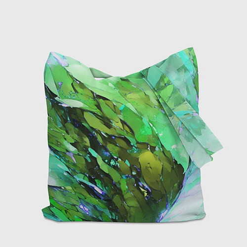 Сумка-шоппер Зелёная абстракция / 3D-принт – фото 2