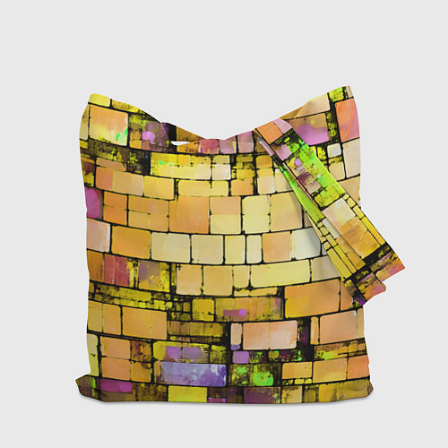 Сумка-шоппер Жёлтые кирпичики / 3D-принт – фото 2