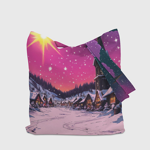 Сумка-шоппер Закат рождества / 3D-принт – фото 2