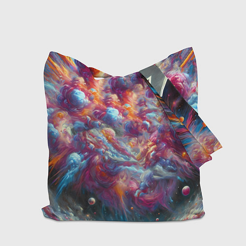 Сумка-шоппер Бейсболист и космос / 3D-принт – фото 2