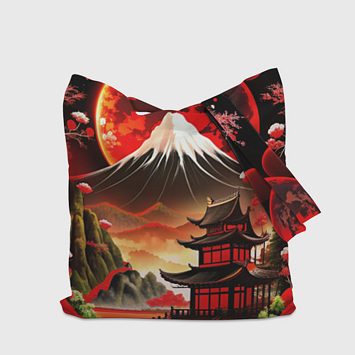 Сумка-шоппер Коллаж Японской природы / 3D-принт – фото 2