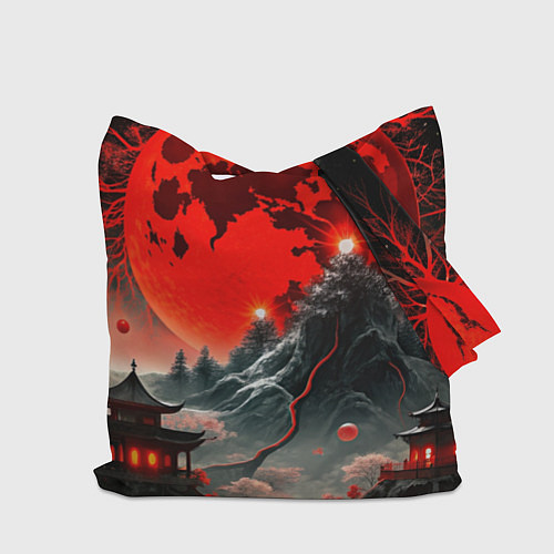 Сумка-шоппер Японская черная гора / 3D-принт – фото 2
