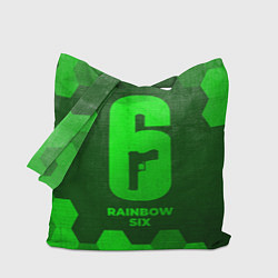 Сумка-шопер Rainbow Six - green gradient, цвет: 3D-принт