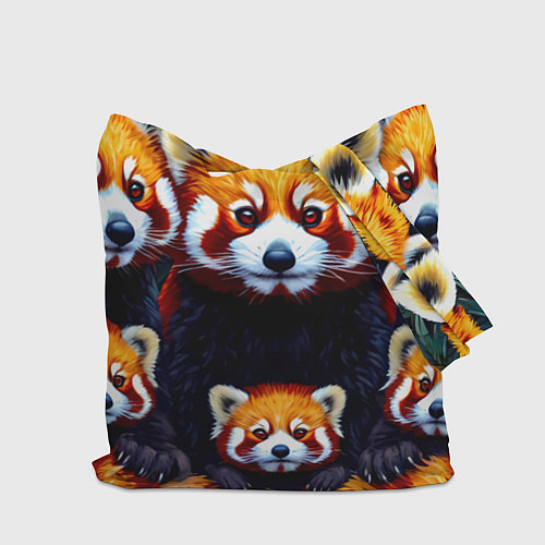 Сумка-шоппер Семья красных панд / 3D-принт – фото 2