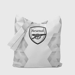 Сумка-шопер Arsenal white poly, цвет: 3D-принт