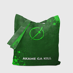 Сумка-шопер Akame ga Kill - green gradient по-центру, цвет: 3D-принт