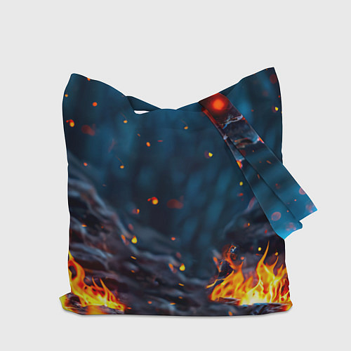 Сумка-шоппер Песец в огне / 3D-принт – фото 2