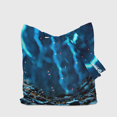 Сумка-шоппер Ежик в разрядах молний / 3D-принт – фото 2
