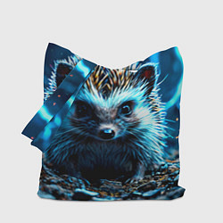 Сумка-шопер Ежик в разрядах молний, цвет: 3D-принт