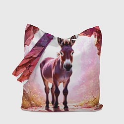 Сумка-шопер Осел в розовом свете, цвет: 3D-принт