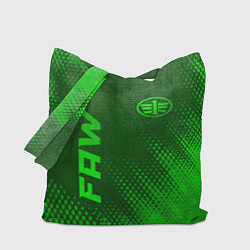 Сумка-шопер FAW - green gradient вертикально, цвет: 3D-принт