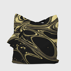 Сумка-шоппер Разводы в виде кругов и линий - текстура