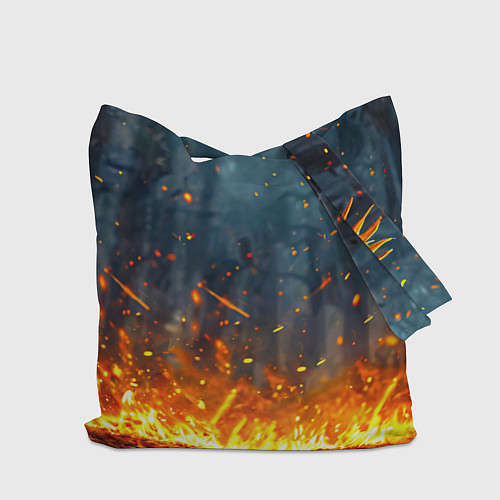 Сумка-шоппер Лось в огне / 3D-принт – фото 2